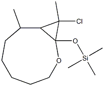 10-Chloro-8,10-dimethyl-1-(trimethylsilyloxy)-2-oxabicyclo[7.1.0]decane,,结构式
