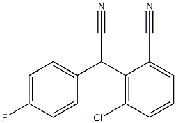 (2-Cyano-6-chlorophenyl)(4-fluorophenyl)acetonitrile 结构式