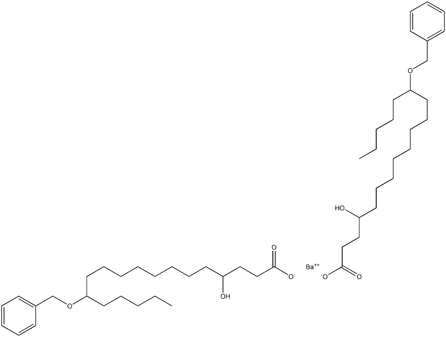 Bis(13-benzyloxy-4-hydroxystearic acid)barium salt,,结构式