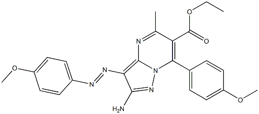 2-Amino-3-(4-methoxyphenylazo)-5-methyl-7-(4-methoxyphenyl)pyrazolo[1,5-a]pyrimidine-6-carboxylic acid ethyl ester