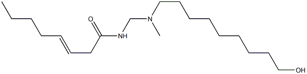 N-[[N-(9-Hydroxynonyl)-N-methylamino]methyl]-3-octenamide,,结构式