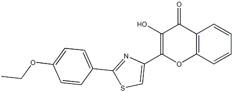 2-[2-(4-Ethoxyphenyl)thiazol-4-yl]-3-hydroxychromone,,结构式