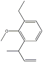1-Methoxy-2-ethyl-6-(1-methyl-2-propenyl)benzene Struktur