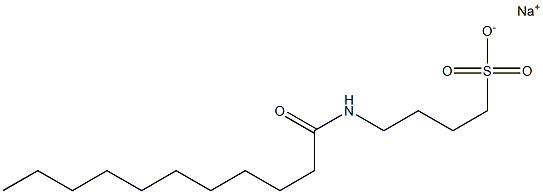 4-Undecanoylamino-1-butanesulfonic acid sodium salt Structure