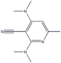 2,4-Bis(dimethylamino)-6-methylpyridine-3-carbonitrile 结构式