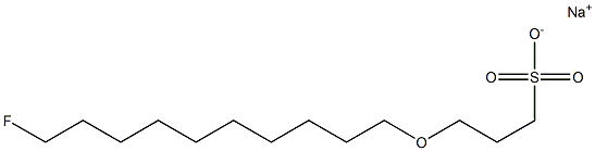 3-(10-Fluorodecyloxy)-1-propanesulfonic acid sodium salt Structure
