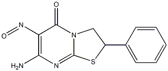 7-Amino-6-nitroso-2-phenyl-2,3-dihydro-5H-thiazolo[3,2-a]pyrimidin-5-one Struktur