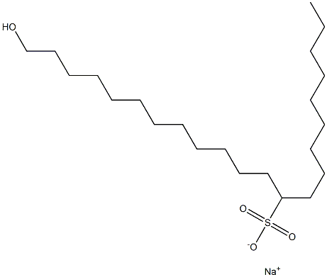 22-Hydroxydocosane-10-sulfonic acid sodium salt Structure