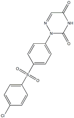 2-[4-(4-Chlorophenylsulfonyl)phenyl]-1,2,4-triazine-3,5(2H,4H)-dione,,结构式