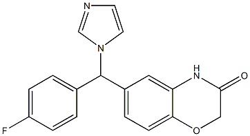 6-[(4-Fluorophenyl)(1H-imidazol-1-yl)methyl]-2H-1,4-benzoxazin-3(4H)-one Struktur