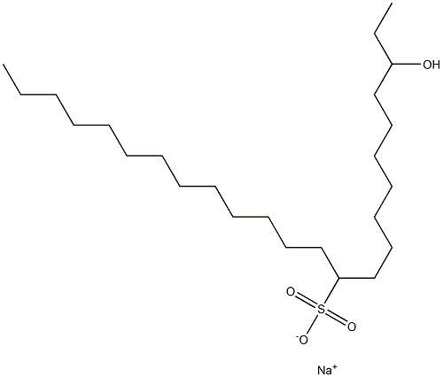 3-Hydroxytetracosane-11-sulfonic acid sodium salt Structure