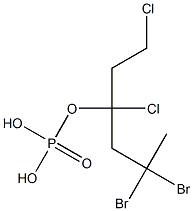 Phosphoric acid hydrogen (2,2-dibromopropyl)(1,3-dichloropropyl) ester Struktur