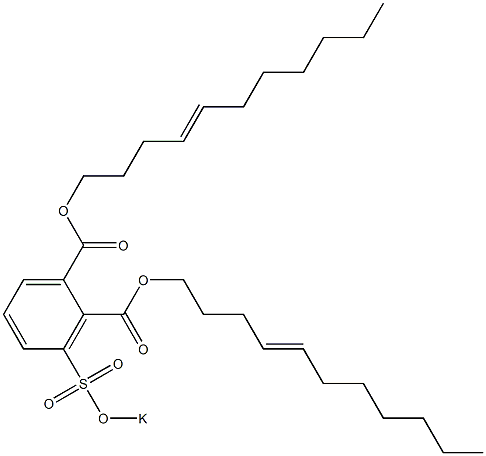 3-(Potassiosulfo)phthalic acid di(4-undecenyl) ester,,结构式