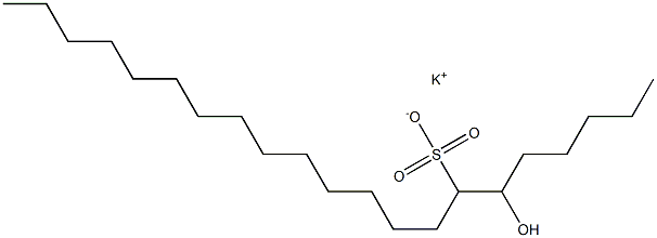 6-Hydroxyhenicosane-7-sulfonic acid potassium salt Structure