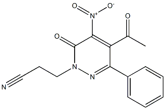 2-(2-Cyanoethyl)-4-nitro-5-acetyl-6-phenylpyridazin-3(2H)-one