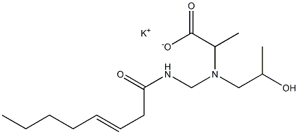 2-[N-(2-Hydroxypropyl)-N-(3-octenoylaminomethyl)amino]propionic acid potassium salt Structure