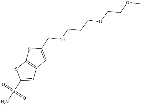 5-[[3-(2-Methoxyethoxy)propylamino]methyl]thieno[2,3-b]thiophene-2-sulfonamide