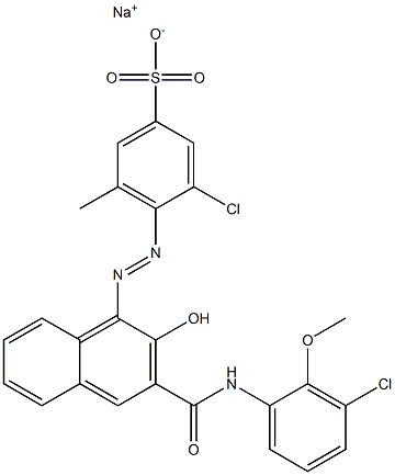  3-Chloro-5-methyl-4-[[3-[[(3-chloro-2-methoxyphenyl)amino]carbonyl]-2-hydroxy-1-naphtyl]azo]benzenesulfonic acid sodium salt