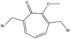 3,7-ビス(ブロモメチル)-2-メトキシシクロヘプタ-2,4,6-トリエン-1-オン 化学構造式