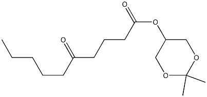 5-Oxodecanoic acid 1,3-isopropylidenebisoxypropan-2-yl ester Structure