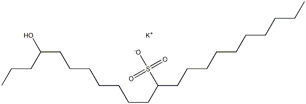 19-Hydroxydocosane-11-sulfonic acid potassium salt Structure