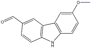 6-Methoxy-9H-carbazole-3-carbaldehyde Struktur