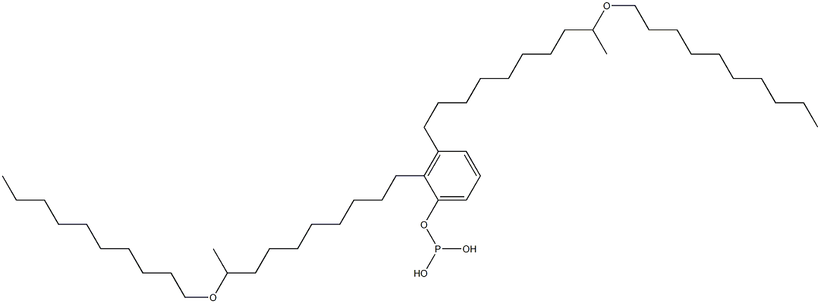 Phosphorous acid bis[9-(decyloxy)decyl]phenyl ester Structure