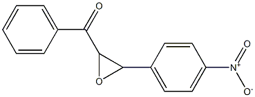 2-ベンゾイル-3-(4-ニトロフェニル)オキシラン 化学構造式