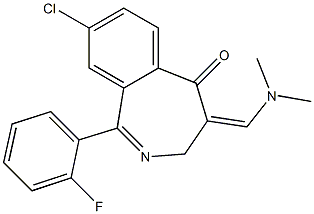 8-Chloro-1-(2-fluorophenyl)-3,4-dihydro-4-(dimethylaminomethylene)-5H-2-benzazepin-5-one