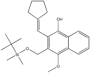 3-(Cyclopentylidenemethyl)-2-[[(tert-butyldimethylsilyl)oxy]methyl]-1-methoxynaphthalen-4-ol Struktur
