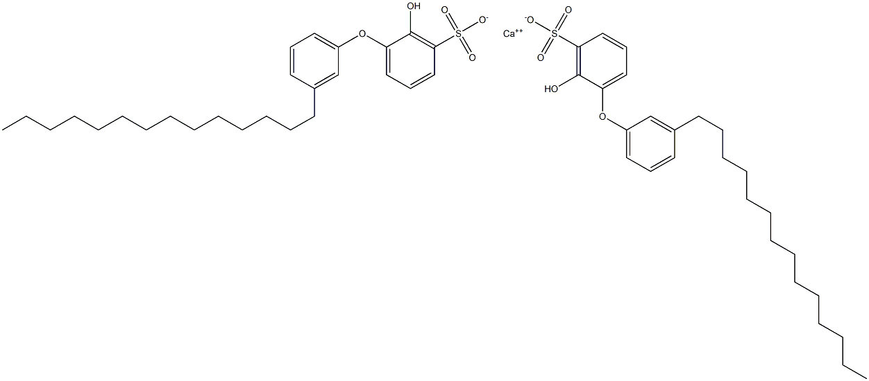 Bis(2-hydroxy-3'-tetradecyl[oxybisbenzene]-3-sulfonic acid)calcium salt Struktur