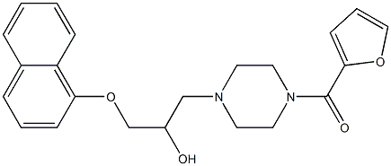 1-(1-Naphtyloxy)-3-[4-(2-furanylcarbonyl)piperazin-1-yl]propan-2-ol Structure