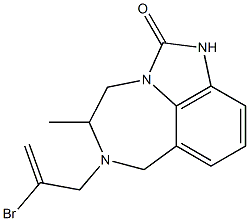 4,5,6,7-Tetrahydro-5-methyl-6-(2-bromo-2-propenyl)imidazo[4,5,1-jk][1,4]benzodiazepin-2(1H)-one Struktur