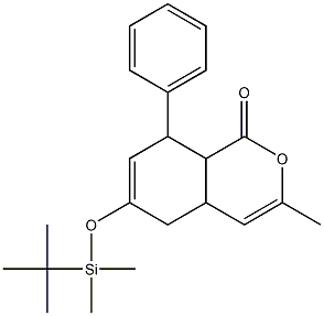 3-Methyl-8-phenyl-6-[[dimethyl(tert-butyl)silyl]oxy]-4a,5,8,8a-tetrahydroisocoumarin,,结构式