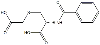 N-Benzoyl-S-carboxymethyl-L-cysteine Struktur