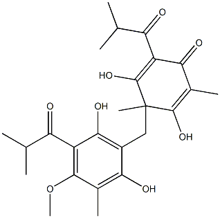 2,4-Dihydroxy-1,3-dimethyl-5-(2-methylpropanoyl)-3-[[2,6-dihydroxy-3-methyl-4-methoxy-5-(2-methylpropanoyl)phenyl]methyl]-1,4-cyclohexadien-6-one