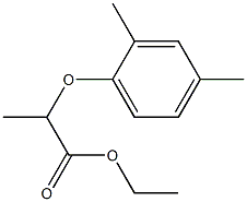 2-(2,4-ジメチルフェノキシ)プロパン酸エチル 化学構造式