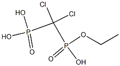 (ジクロロメチレン)ビス(ホスホン酸水素エチル) 化学構造式