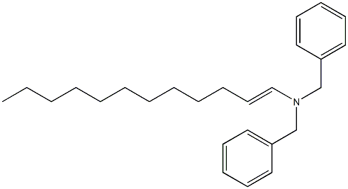 (1-ドデセニル)ジベンジルアミン 化学構造式
