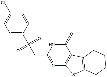 2-[[(4-Chlorophenyl)sulfonyl]methyl]-5,6,7,8-tetrahydro[1]benzothieno[2,3-d]pyrimidin-4(3H)-one Structure