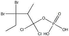 Phosphoric acid hydrogen (1,1-dibromopropyl)(1,1-dichloropropyl) ester,,结构式