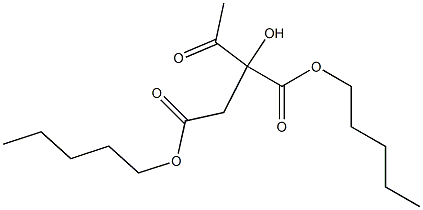 2-Acetyl-2-hydroxybutanedioic acid dipentyl ester Structure