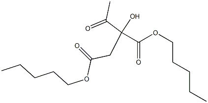 2-Acetyl-2-hydroxybutanedioic acid dipentyl ester Struktur