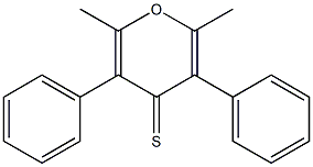 2,6-Dimethyl-3,5-diphenyl-4H-pyran-4-thione Structure