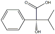 (R)-2-ヒドロキシ-2-フェニル-3-メチル酪酸 化学構造式