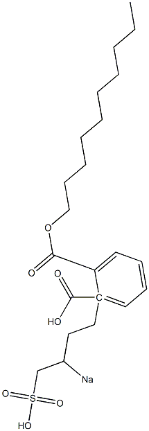 フタル酸1-デシル2-(3-ソジオスルホブチル) 化学構造式