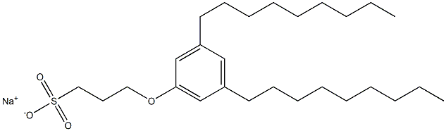 3-(3,5-Dinonylphenoxy)propane-1-sulfonic acid sodium salt,,结构式