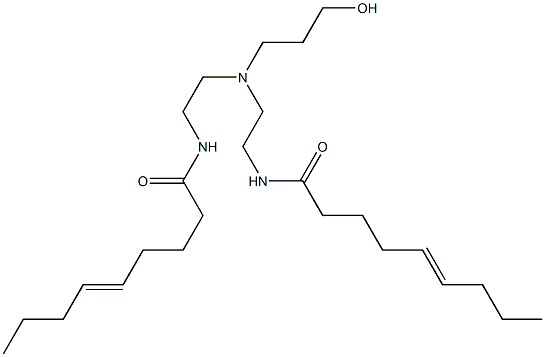 N,N'-[3-Hydroxypropyliminobis(2,1-ethanediyl)]bis(5-nonenamide) 结构式