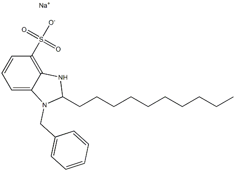 1-Benzyl-2-decyl-2,3-dihydro-1H-benzimidazole-4-sulfonic acid sodium salt Struktur