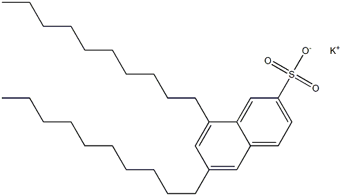 6,8-Didecyl-2-naphthalenesulfonic acid potassium salt,,结构式